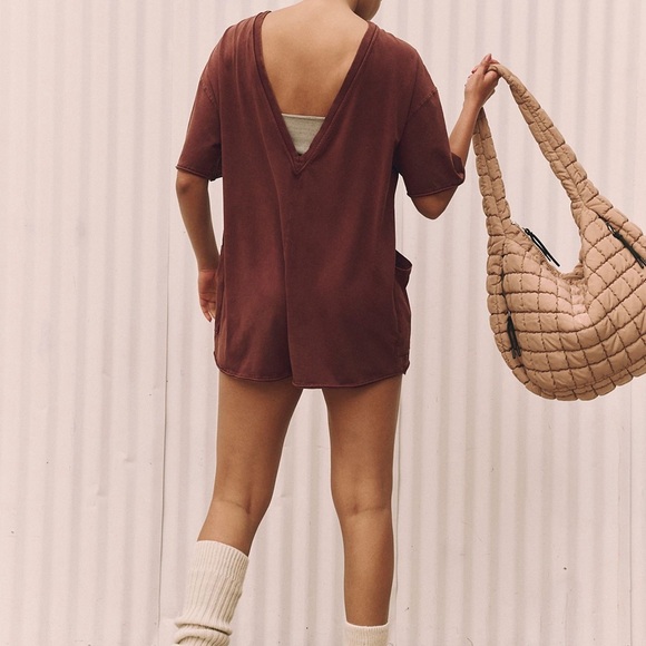 Free People Hot Shot Tee Romper - Picture 2 of 6